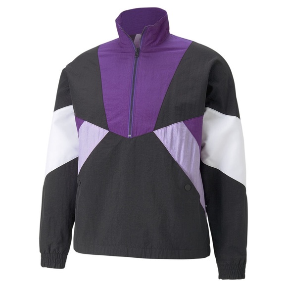 PUMA x Lauren London Track Jacket Black/Purple Windbreaker XXL - Picture 1 of 9